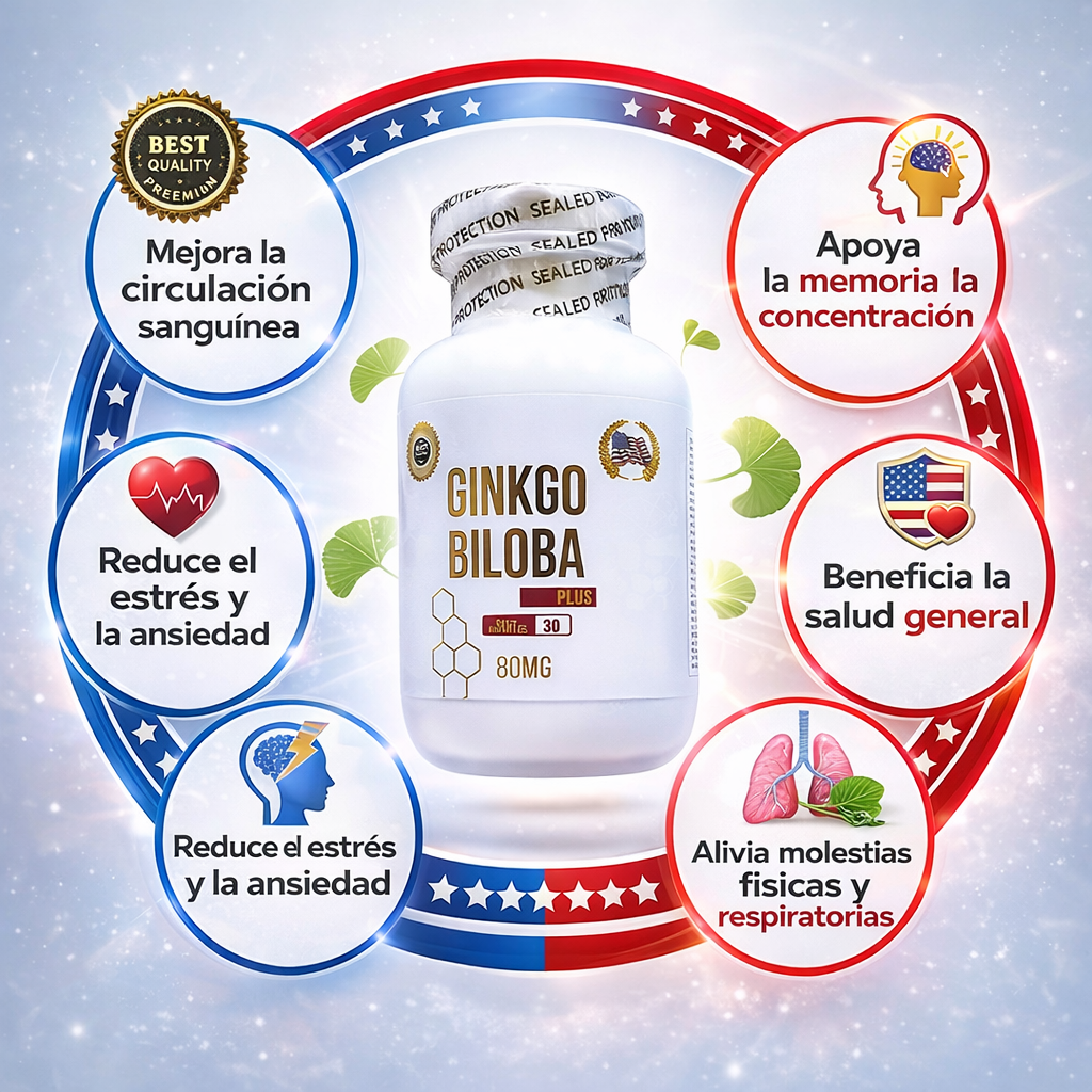 Ginkgo biloba: Apoyo natural para la memoria y la concentración.